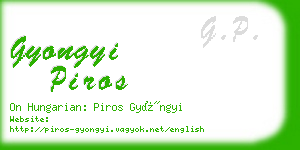 gyongyi piros business card